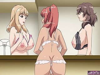 تین بھاری titted hentai Babes ویڈیو