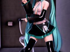 MMD Capelli Blu Cutie giocattolo del sesso anale Border Burgeoning Creampie GV00184