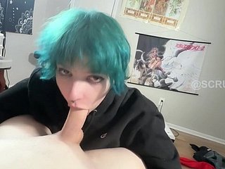 Emo Girl Uses Throat added to Unselfish Chest to Milk Chubby Hawkshaw added to Gets Facial