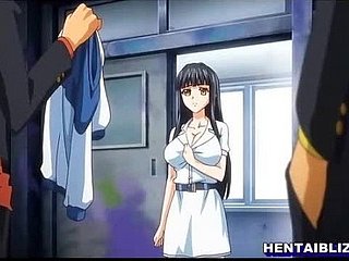 SchoolGirl hentai duro poked poked da cum e facciale da banditi
