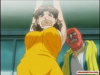 Thraldom hentai with muzzle gets squeezed will not hear of bigboobs
