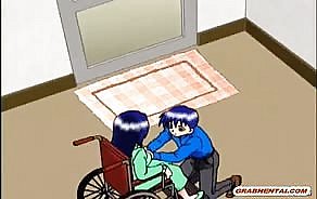 Peituda anime mãe galo equitação quente